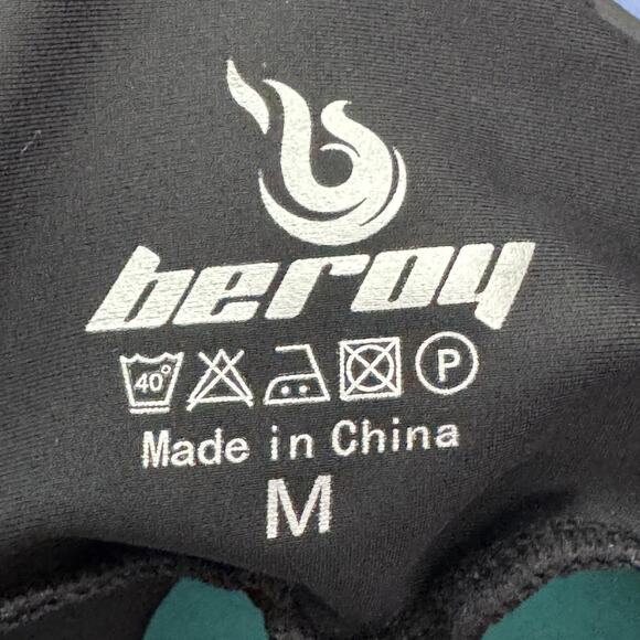 Beroy Cycling Shorts Womens Medium Black Multicolor Padded Chamois Pockets Bike - Picture 5 of 6